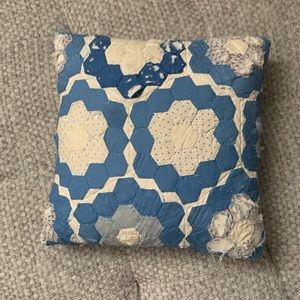 13”X13” handmade patchwork quilt throw pillow